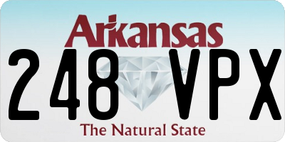 AR license plate 248VPX