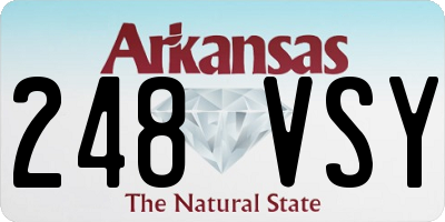 AR license plate 248VSY