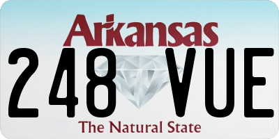 AR license plate 248VUE