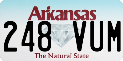 AR license plate 248VUM
