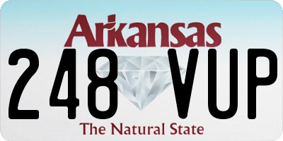 AR license plate 248VUP