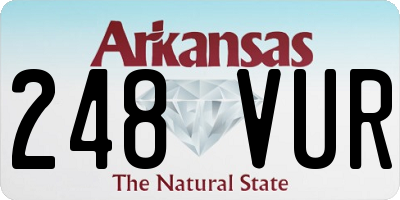 AR license plate 248VUR
