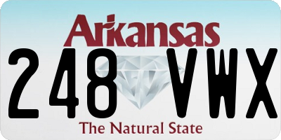 AR license plate 248VWX