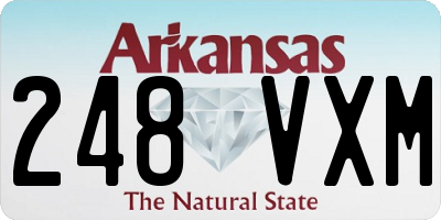 AR license plate 248VXM