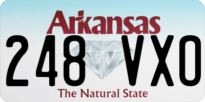 AR license plate 248VXO