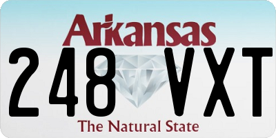 AR license plate 248VXT