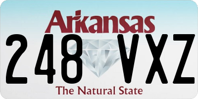 AR license plate 248VXZ