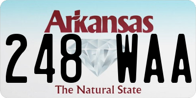 AR license plate 248WAA