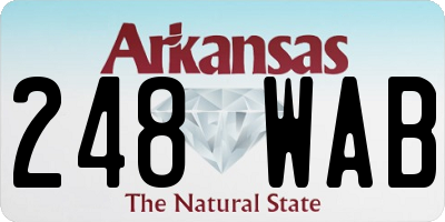AR license plate 248WAB