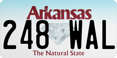 AR license plate 248WAL