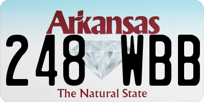 AR license plate 248WBB