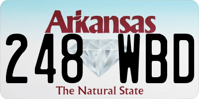 AR license plate 248WBD