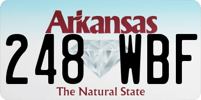 AR license plate 248WBF
