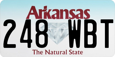 AR license plate 248WBT