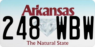 AR license plate 248WBW
