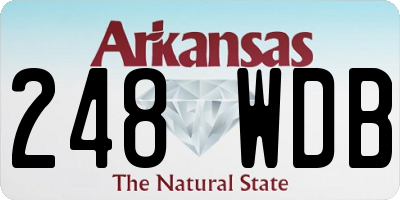 AR license plate 248WDB