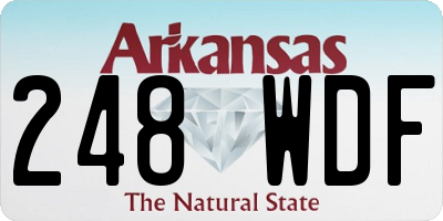 AR license plate 248WDF