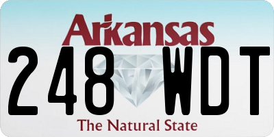AR license plate 248WDT
