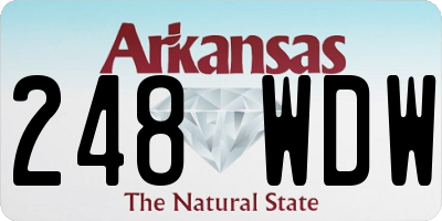 AR license plate 248WDW