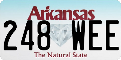 AR license plate 248WEE