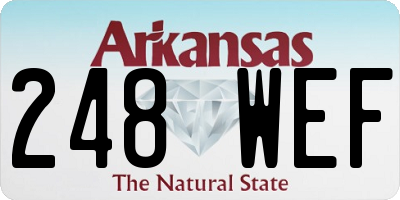AR license plate 248WEF