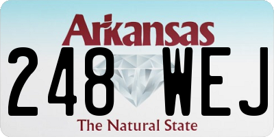 AR license plate 248WEJ