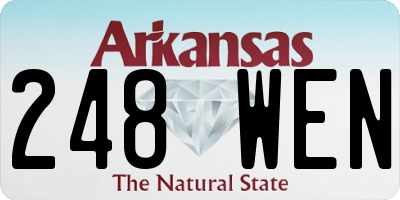 AR license plate 248WEN