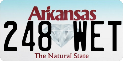 AR license plate 248WET