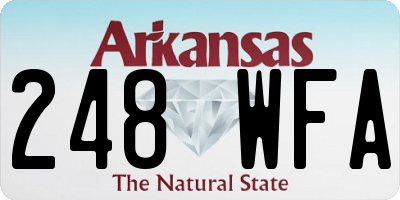 AR license plate 248WFA