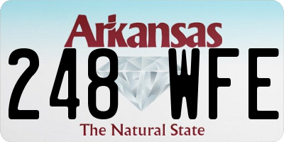 AR license plate 248WFE
