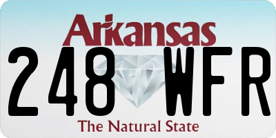 AR license plate 248WFR