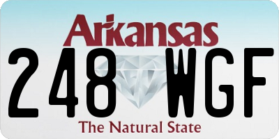 AR license plate 248WGF