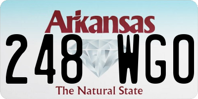 AR license plate 248WGO