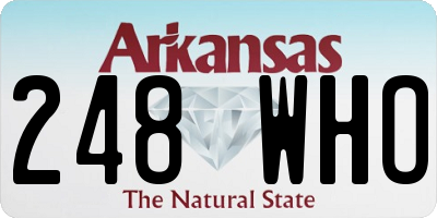 AR license plate 248WHO