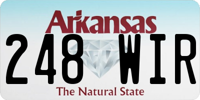 AR license plate 248WIR