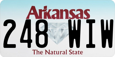 AR license plate 248WIW