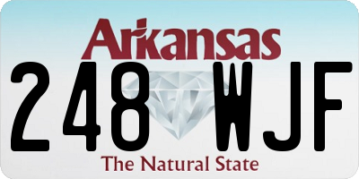 AR license plate 248WJF