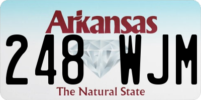 AR license plate 248WJM