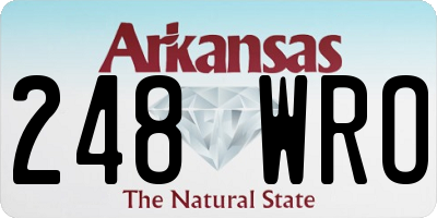AR license plate 248WRO