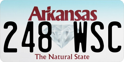 AR license plate 248WSC
