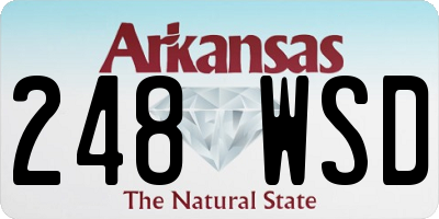 AR license plate 248WSD