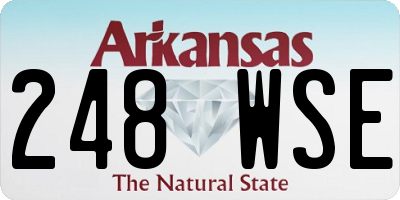 AR license plate 248WSE