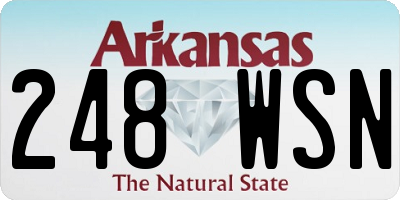 AR license plate 248WSN