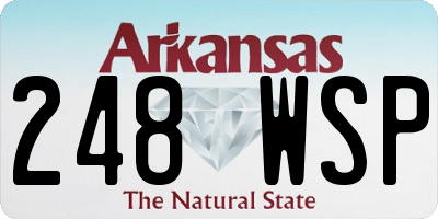 AR license plate 248WSP