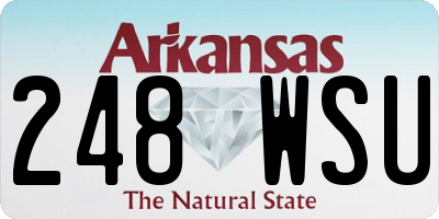 AR license plate 248WSU