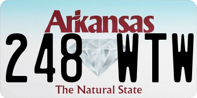 AR license plate 248WTW