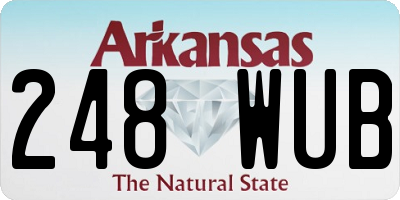 AR license plate 248WUB