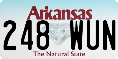 AR license plate 248WUN