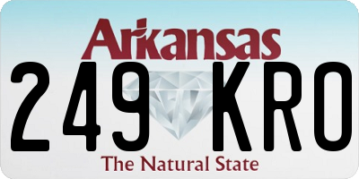 AR license plate 249KRO