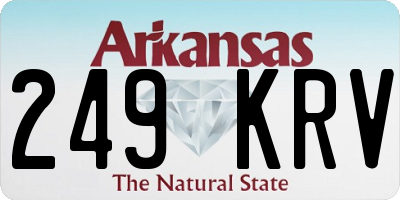 AR license plate 249KRV